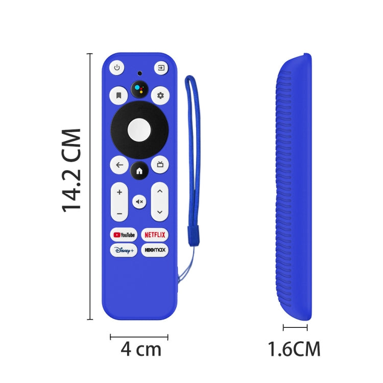 For ONN Android TV 4K UHD Streaming Device Y55 Anti-Fall Silicone Remote Control Cover(Luminous Blue)