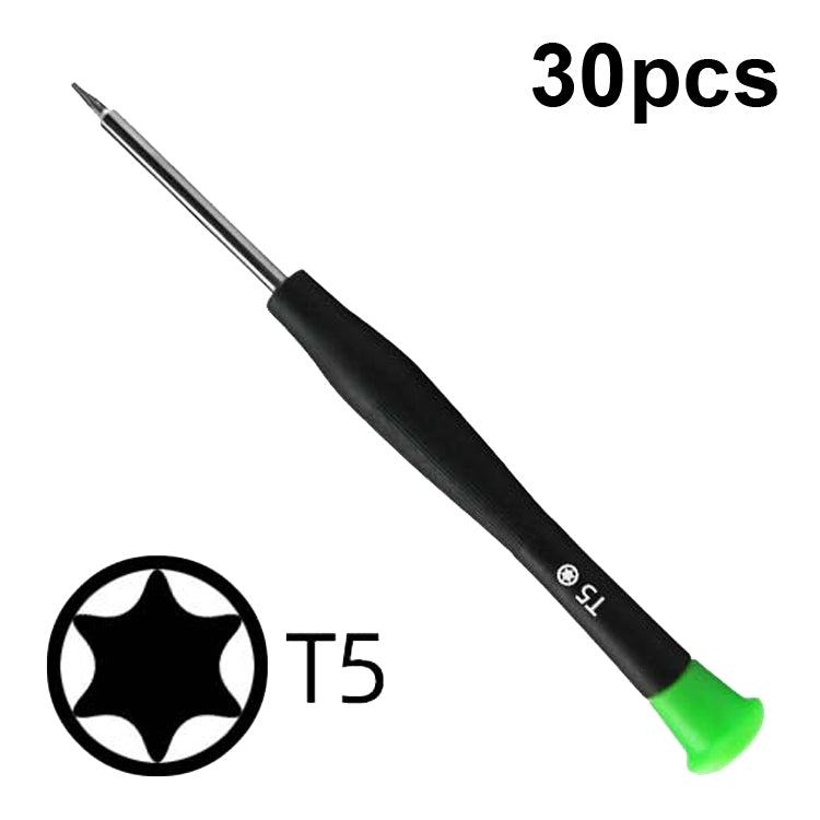 30pcs Color Hat Screw Batch Digital Mobile Phone Clock Maintenance Tool, Series: T5 Hexagon - Screwdriver by PMC TechLife | Online Shopping South Africa | PMC TechLife