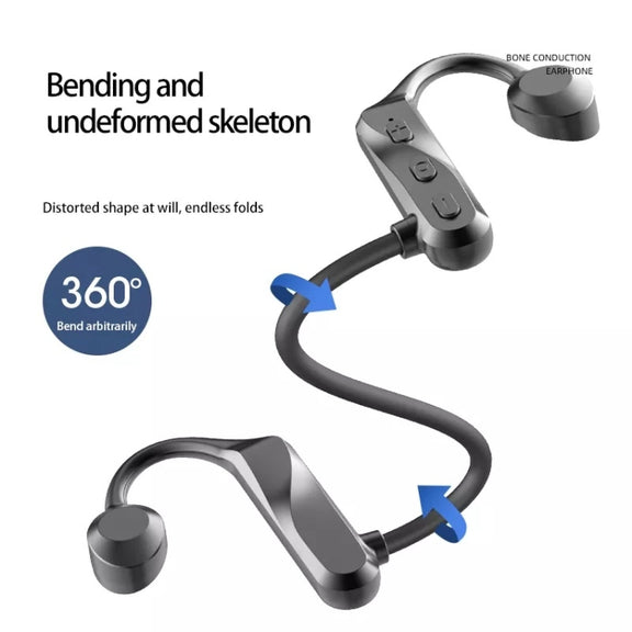 K69 Bluetooth Headset Sound Conduction Binoconic Business Sports Earphone(Black)