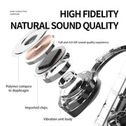 K69 Bluetooth Headset Sound Conduction Binoconic Business Sports Earphone(Black)