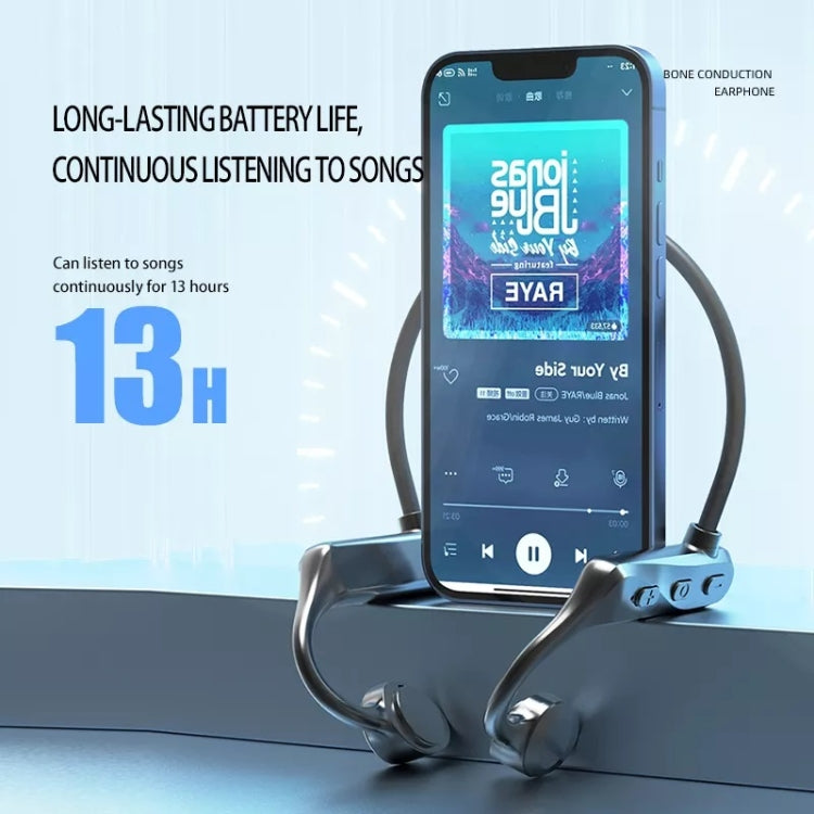K69 Bluetooth Headset Sound Conduction Binoconic Business Sports Earphone(Black)