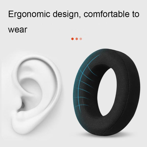 For Focal Clear MG Pro 1pair Leather Breathable and Comfortable Headset Cover, Color: Fiber Black