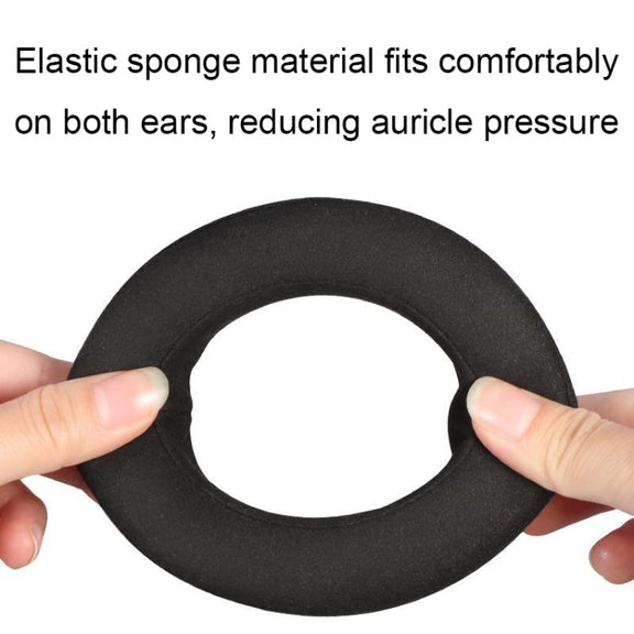 For Focal Clear MG Pro 1pair Leather Breathable and Comfortable Headset Cover, Color: Fiber Black Gray