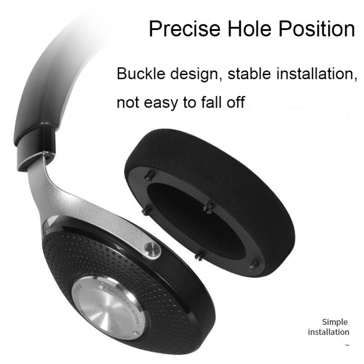 For Focal Clear MG Pro 1pair Leather Breathable and Comfortable Headset Cover, Color: Fiber Black Gray - Earmuff & Pad by PMC TechLife | Online Shopping South Africa | PMC TechLife