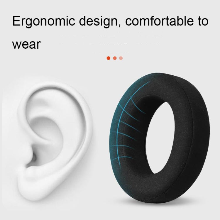 For Focal Clear MG Pro 1pair Leather Breathable and Comfortable Headset Cover, Color: Fiber Gray