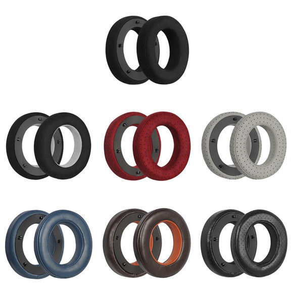 For Focal Clear MG Pro 1pair Leather Breathable and Comfortable Headset Cover, Color: Lambskin Black