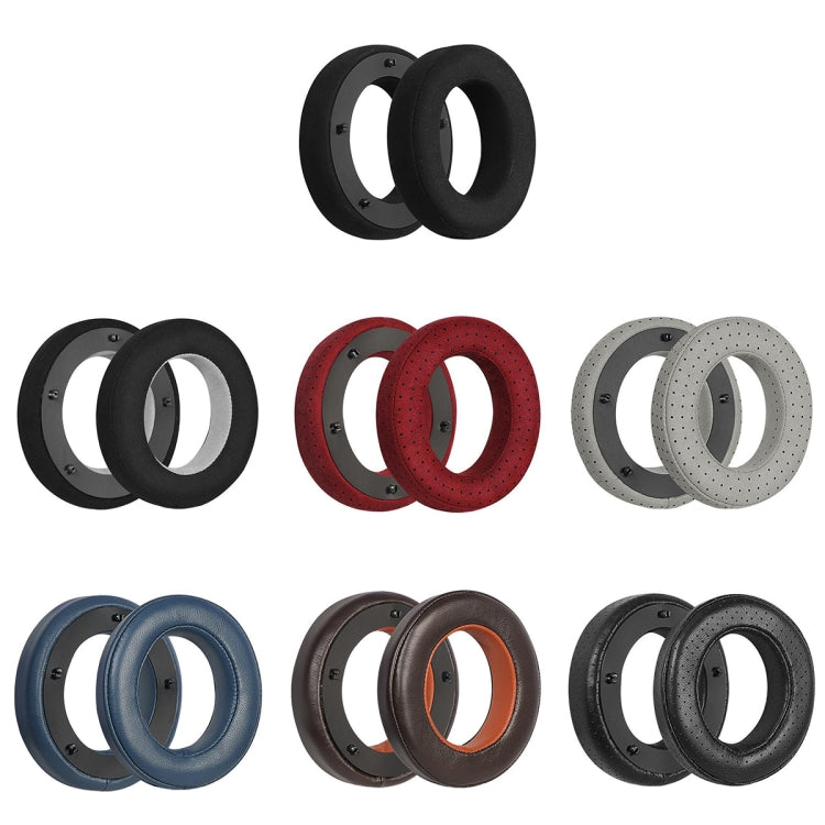 For Focal Clear MG Pro 1pair Leather Breathable and Comfortable Headset Cover, Color: Lambskin Black