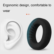 For Focal Clear MG Pro 1pair Leather Breathable and Comfortable Headset Cover, Color: Lambskin Black