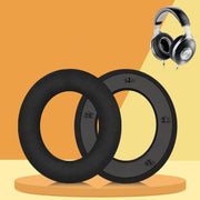 For Focal Clear MG Pro 1pair Leather Breathable and Comfortable Headset Cover, Color: Lambskin Black