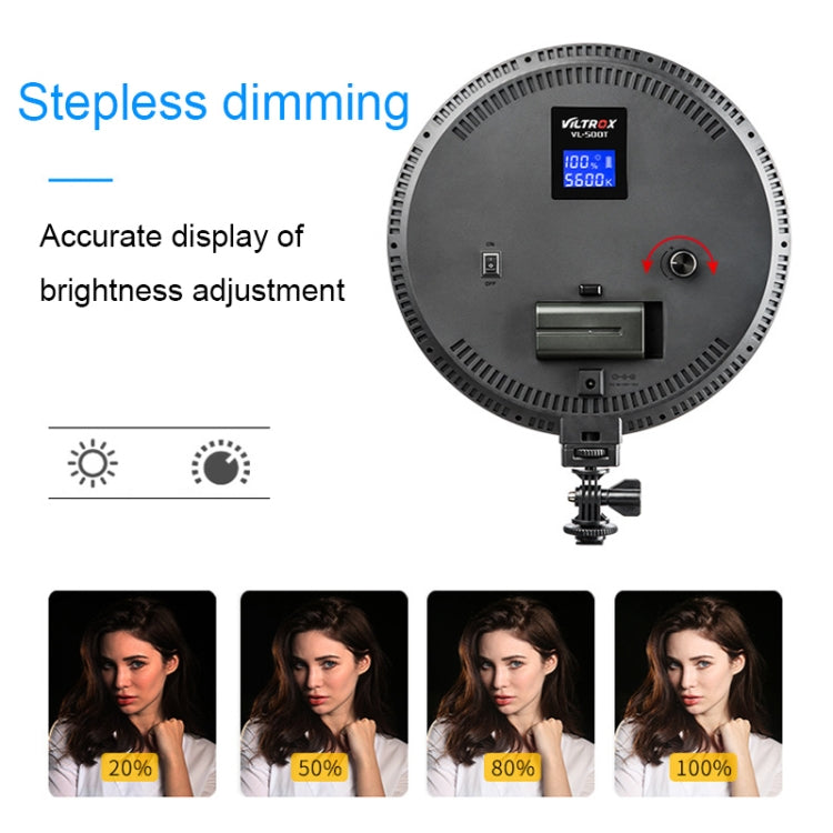 VILTROX VL-500T Intelligent Digital Display Circular LED Photography Fill Light - free shipping - PMC Jewellery - Order now!