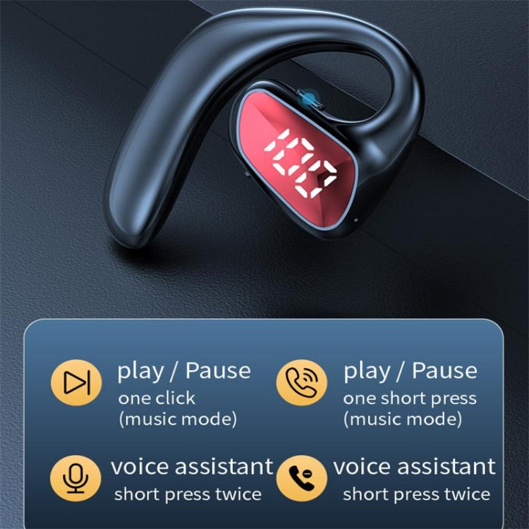 M-K8 Bluetooth Headset Ear Hanging Business Model Air Conduction Earphone(Blue)