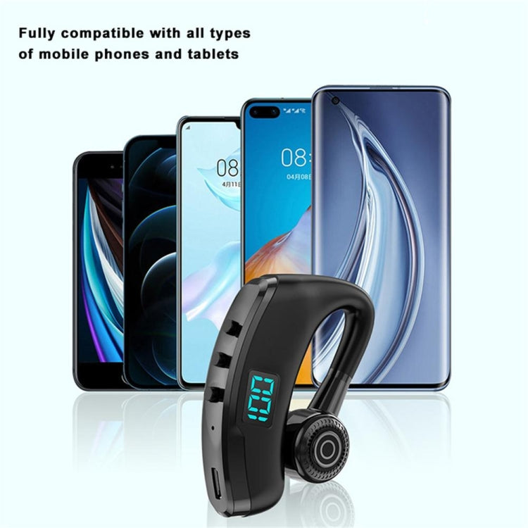 V19S Wireless Bluetooth Headset Digital Display With Charging Bin Mobile Power Function(Black) - Bluetooth Earphone by PMC TechLife | Online Shopping South Africa | PMC TechLife