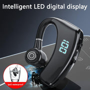 V19S Wireless Bluetooth Headset Digital Display With Charging Bin Mobile Power Function(Black)