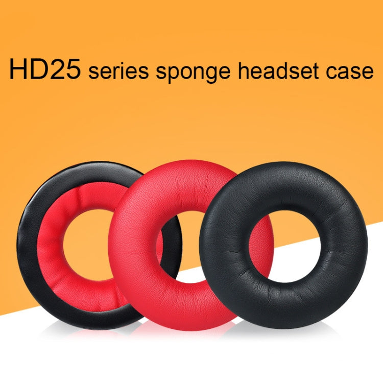 1pair Headset Sponge Cover for Sennheiser HD25-1II/25/25SP/25SP-II, Color: Black