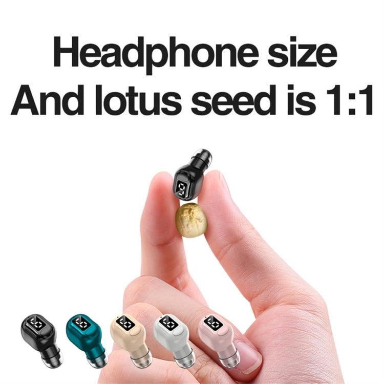 M5 Digital Display Bluetooth Headset Mini In-ear Invisible Headphones(Pink)