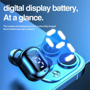 M5 Digital Display Bluetooth Headset Mini In-ear Invisible Headphones(Green)