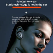 YX02 With Digital Display Hanging Ear Bone Conduction Bluetooth Headset(Red)