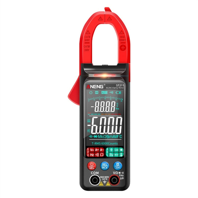 ANENG Large Screen Multi-Function Clamp Fully Automatic Smart Multimeter, Specification: ST212 Red DC Current - Digital Multimeter by ANENG | Online Shopping South Africa | PMC TechLife | Buy Now Pay Later Mobicred