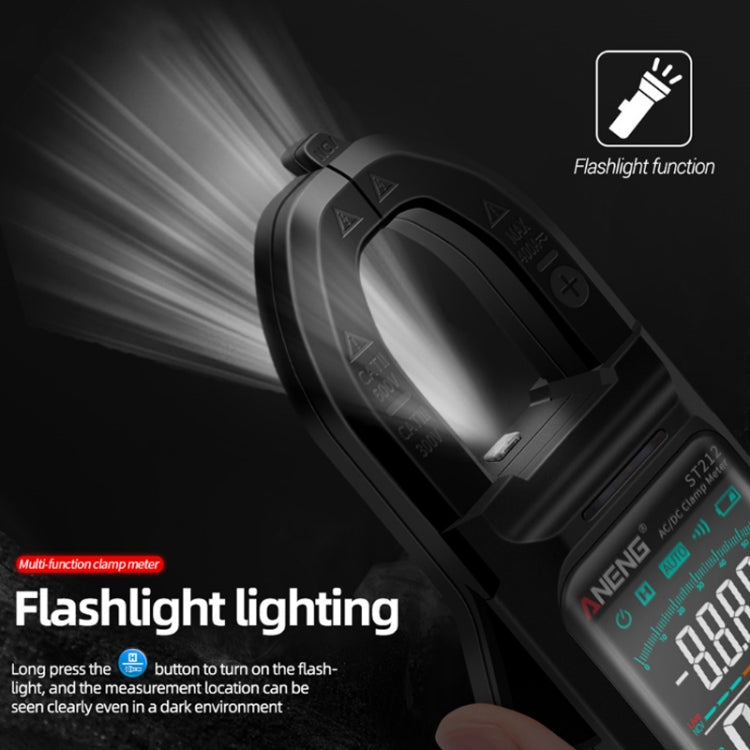 ANENG Large Screen Multi-Function Clamp Fully Automatic Smart Multimeter, Specification: ST212 Red DC Current - Digital Multimeter by ANENG | Online Shopping South Africa | PMC TechLife | Buy Now Pay Later Mobicred