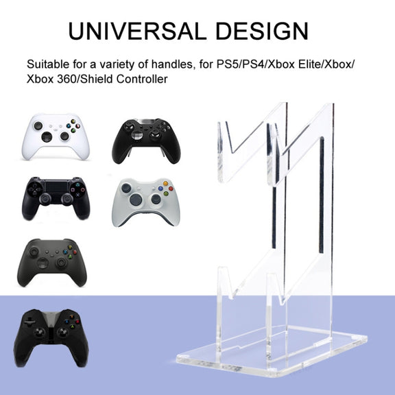 For PS4/ PS5/PS3 Acrylic Double Layer Game Handle Storage Bracket (Transparent)