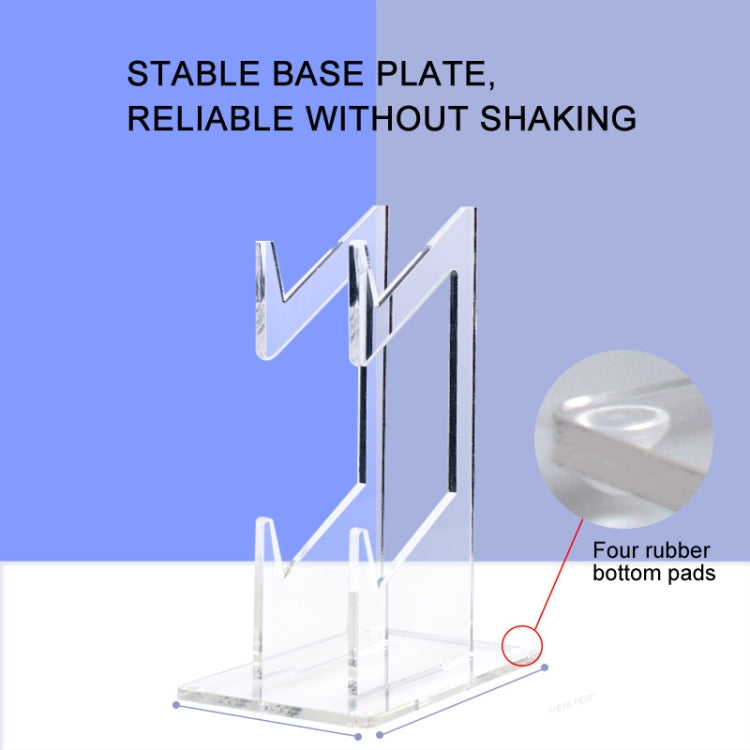 For PS4/ PS5/PS3 Acrylic Double Layer Game Handle Storage Bracket (Transparent) - Holder by PMC TechLife | Online Shopping South Africa | PMC TechLife