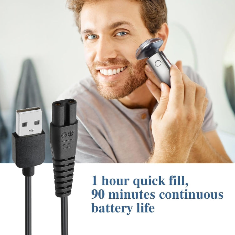 For Xiaomi Mijia MJTXD01SKS Electric Shaver USB Charging Cable Power ,Spce:  2pcs Cable+CN Plug