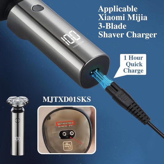 For Xiaomi Mijia MJTXD01SKS Electric Shaver USB Charging Cable Power ,Spce:  2pcs Cable+CN Plug