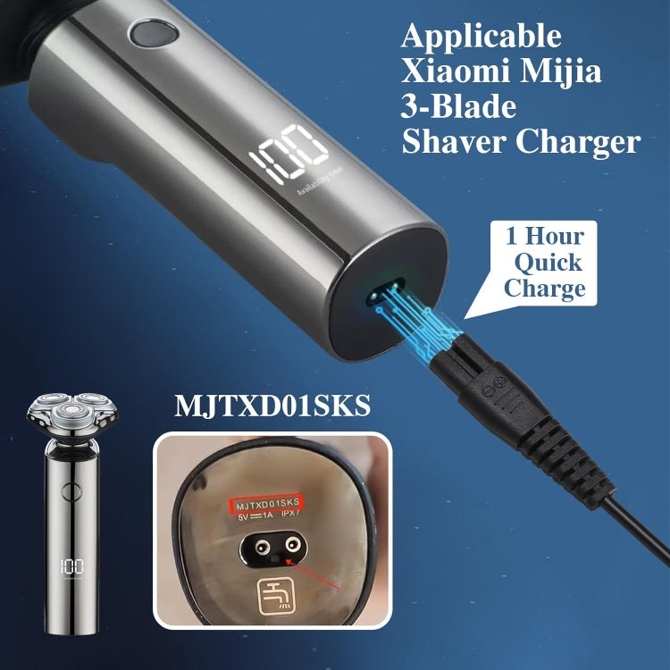 For Xiaomi Mijia MJTXD01SKS Electric Shaver USB Charging Cable Power ,Spce:  2pcs Cable+CN Plug