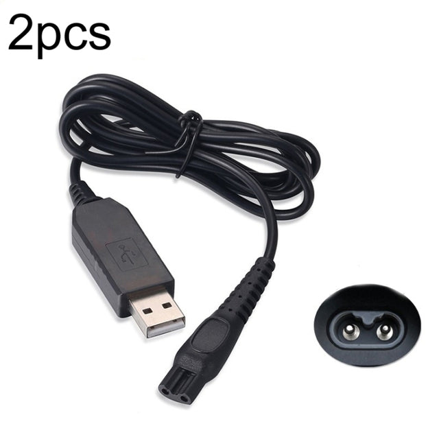 2pcs HQ8505 15V Shaver USB Charger Power Cord For PHILIPS HQ7120 HQ8830 PT730 AT757 RQ1060