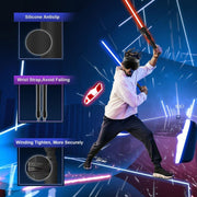 For Meta Quest Pro VR Glasses Golf Game Light Pole Handle Extended Rod(Black)