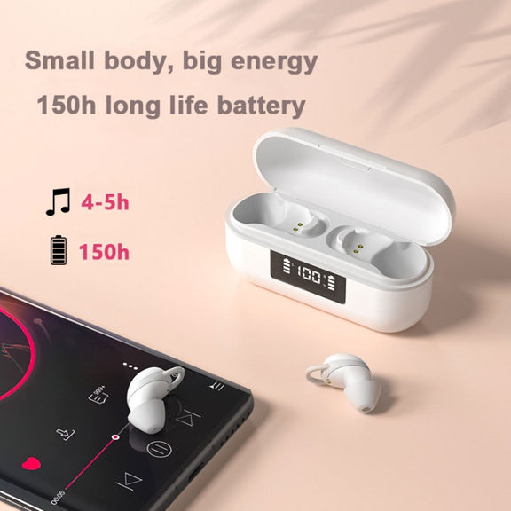 X999 Mini Wireless Noise Reduction With Digital Display Charging Bin Bluetooth Earphone(Black)
