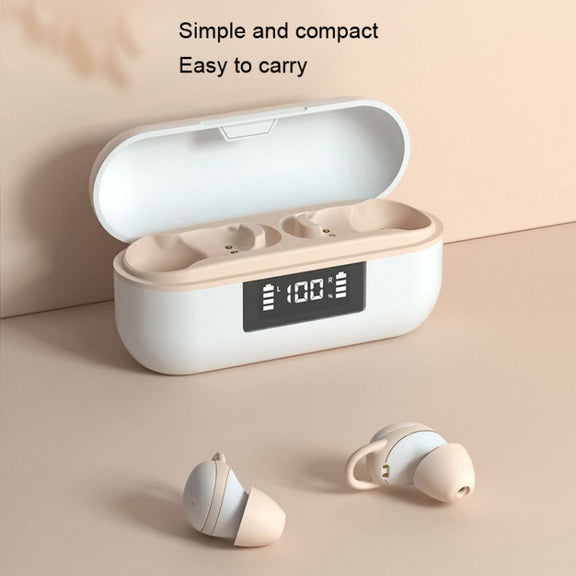 X999 Mini Wireless Noise Reduction With Digital Display Charging Bin Bluetooth Earphone(White)