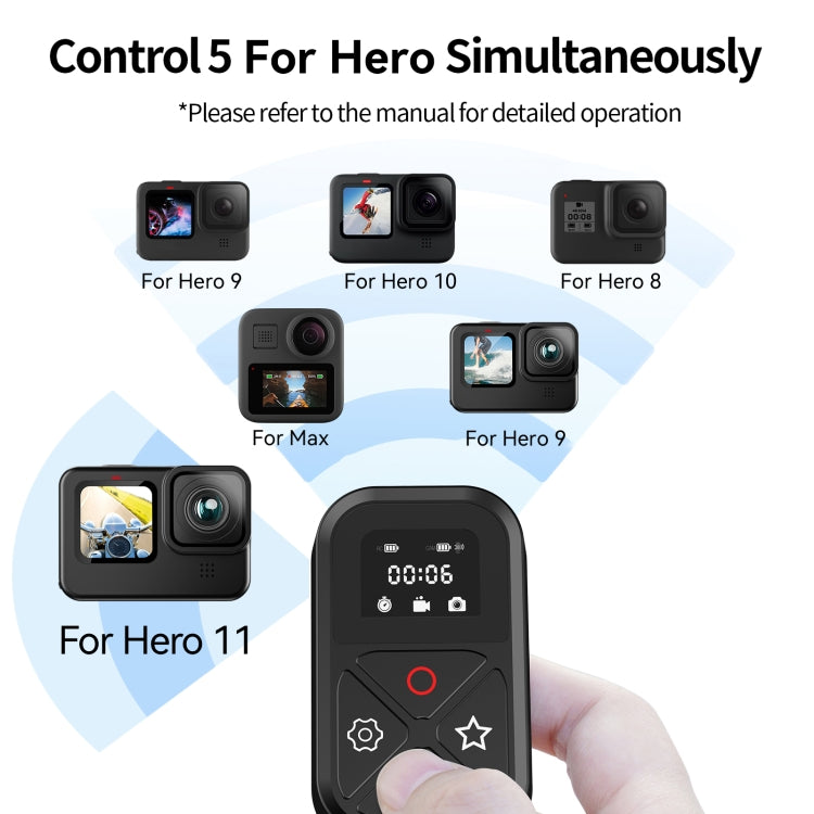 TELESIN T10 80m Bluetooth Remote Control  For GoPro Hero11 Black / HERO10 Black / HERO9 Black / HERO8 Black /Max -  by PMC Jewellery | Online Shopping South Africa | PMC Jewellery | Buy Now Pay Later Mobicred