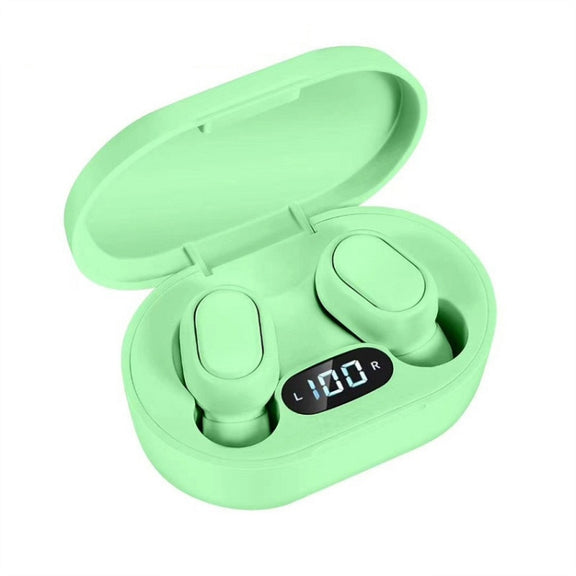 E7s Digital Sports Water-resistant TWS Bluetooth 5.0 In-Ear Headphones(Green)