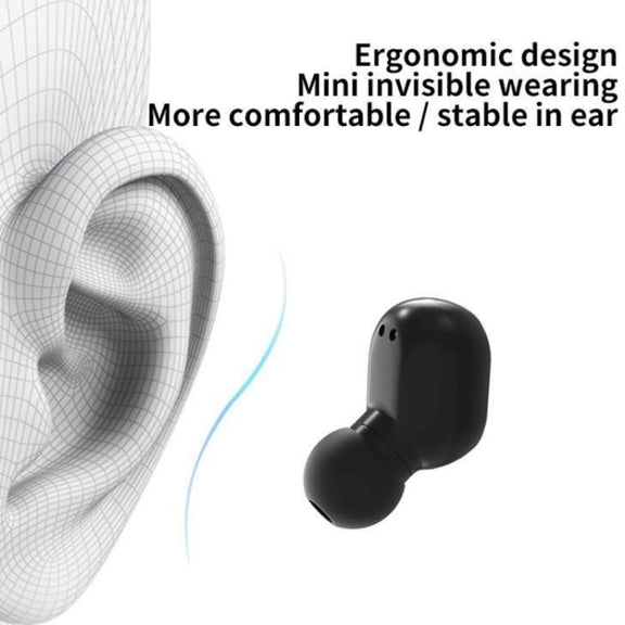 E7s Digital Sports Water-resistant TWS Bluetooth 5.0 In-Ear Headphones(White)