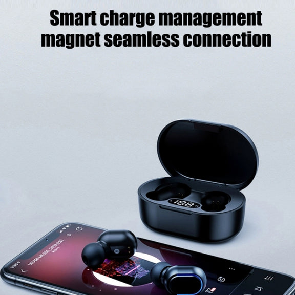 E7s Digital Sports Water-resistant TWS Bluetooth 5.0 In-Ear Headphones(White)