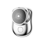 Electric Mini Shaver USB Rechargeable Water-resistant Portable Razor(Silver)