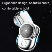 Electric Mini Shaver USB Rechargeable Water-resistant Portable Razor(Green)