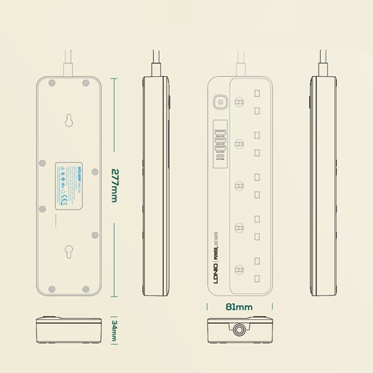 LDNIO 5+4 Ports Multifunctional Travel Home Office Fast Charging Socket(UK Plug) - free shipping - PMC TechLife - Order now!