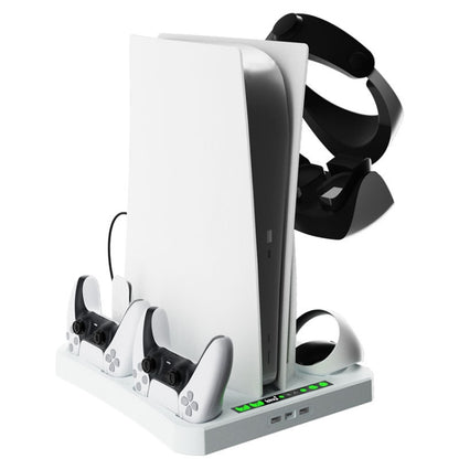 For PS5 ipaly Host Multifunctional Cooling Base VR2 Handle Charging Stand Disc Storage Rack(White) - free shipping - PMC Jewellery - Order now!
