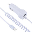 522AL Fast Charging With Cable Car Charging, Output Interface: Type-C/USB-C (White) - Car Charger by PMC TechLife | Online Shopping South Africa | PMC TechLife
