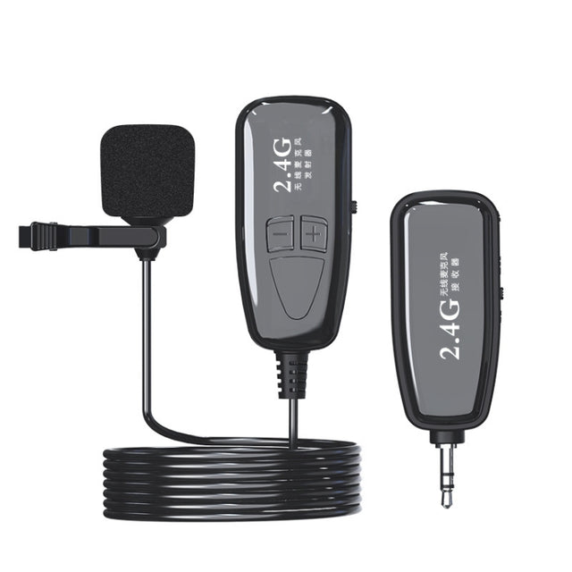 2.4G Bluetooth Wireless Lavalier Noise Canceling Live Microphone(Black)