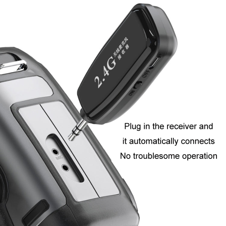 2.4G Bluetooth Wireless Lavalier Noise Canceling Live Microphone(Black) - Microphone by PMC TechLife | Online Shopping South Africa | PMC TechLife