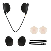 XD00001 Molding Silicone Nipple Sticker Frontless Bra Adjustable Anti-sag Push-up Bra Kit(V-type Black)