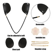 XD00001 Molding Silicone Nipple Sticker Frontless Bra Adjustable Anti-sag Push-up Bra Kit(U-type Black)