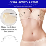 XD00001 Molding Silicone Nipple Sticker Frontless Bra Adjustable Anti-sag Push-up Bra Kit(V-type Black)