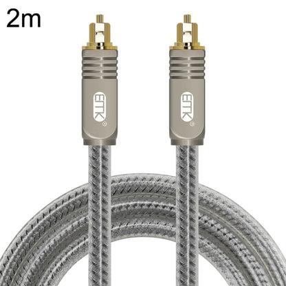EMK YL/B Audio Digital Optical Fiber Cable Square To Square Audio Connection Cable, Length: 2m(Transparent Gray) - free shipping - PMC Jewellery - Order now!