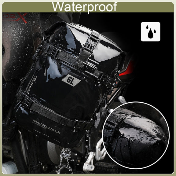 Rhinowalk MT2206 6L Water-resistant Motorcycle Bumper Bag Outdoor Riding Bag(Black)
