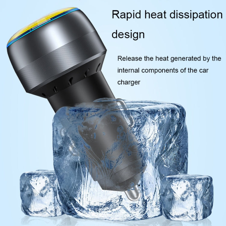 IBD355-1UC USB+Type-C/USB-C Dual Ports Mobile Phone Car Charger(QC3.0 18W+ PD 30W)