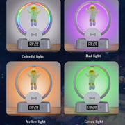Y-558 Magnetic Levitation Astronaut TWS Bluetooth Speaker With RGB Light,Style: Silver Clock Model
